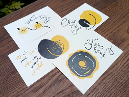 Thiệp vẽ tay Tinh thần Vòng tròn