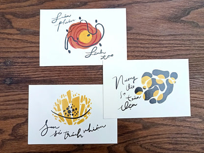 Thiệp vẽ tay Tinh thần Vòng tròn