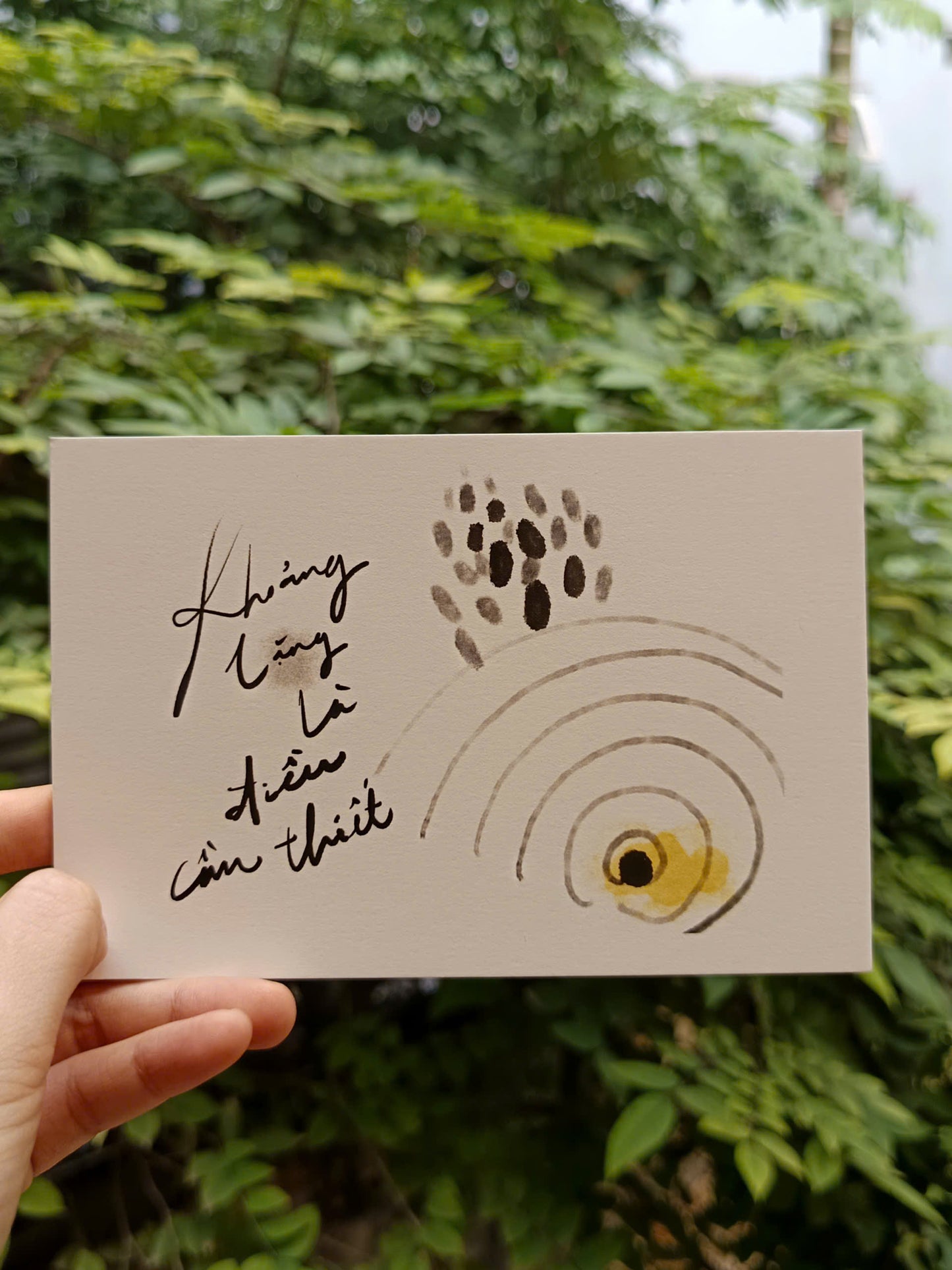 Thiệp vẽ tay Tinh thần Vòng tròn