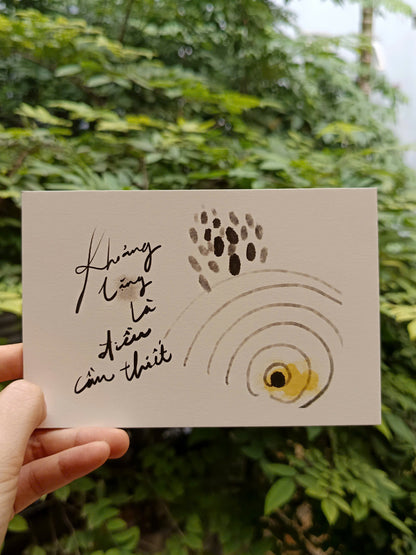 Thiệp vẽ tay Tinh thần Vòng tròn