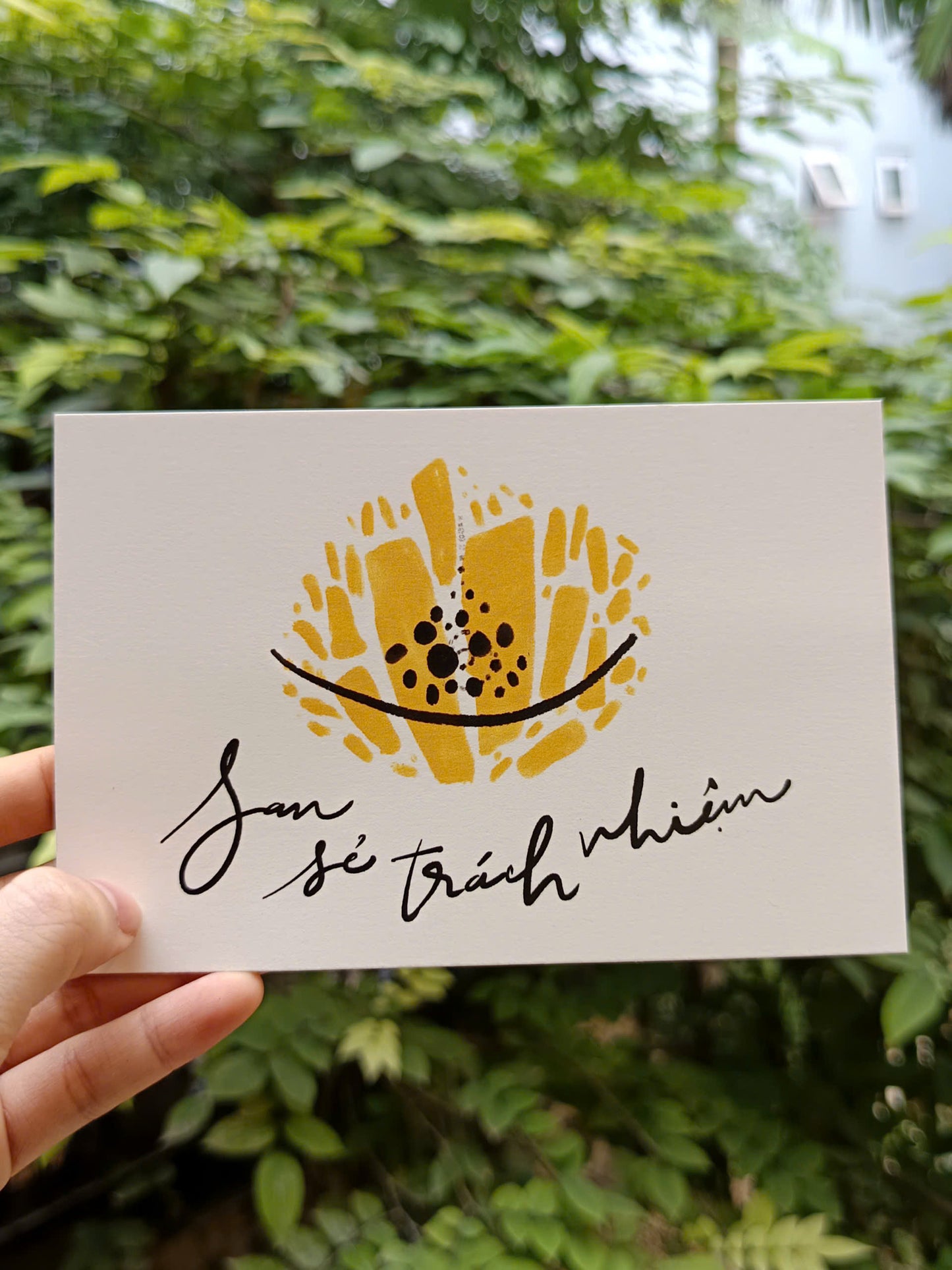 Thiệp vẽ tay Tinh thần Vòng tròn