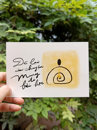 Thiệp vẽ tay Tinh thần Vòng tròn